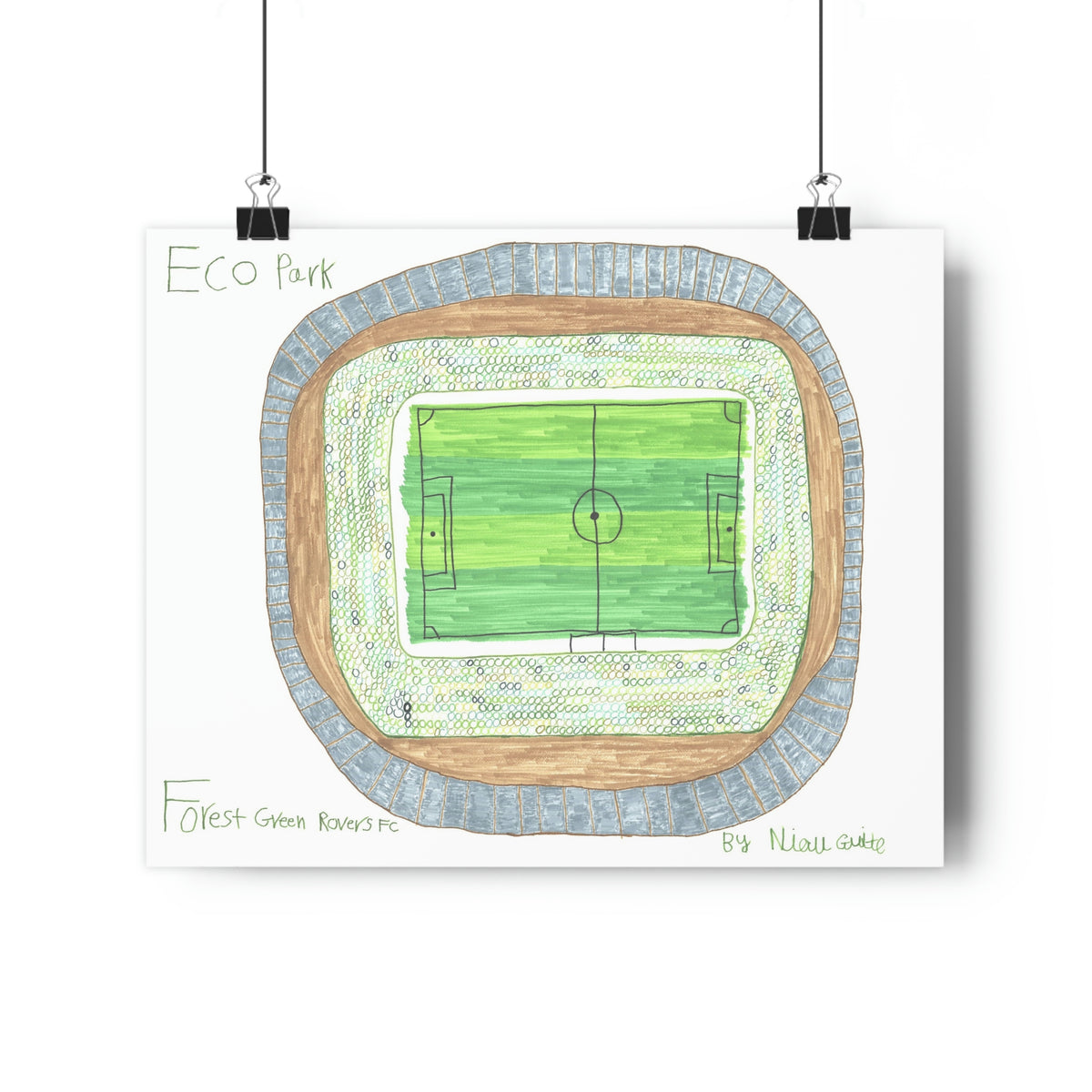 Forest Green Rovers - Eco Park - Print – Niall Guite - Art with a ...